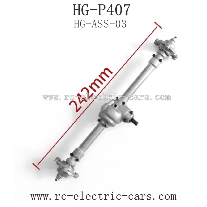 Heng Guan HG P-407 Parts Rear Axle Assembly