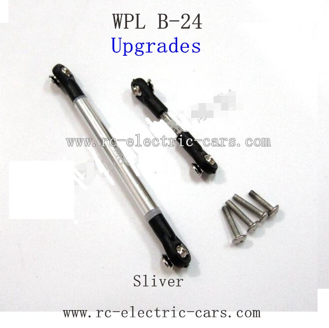 WPL B24 GAz-66 Upgrades-Silver Metal Connect Rod Black Plastic Ball Head