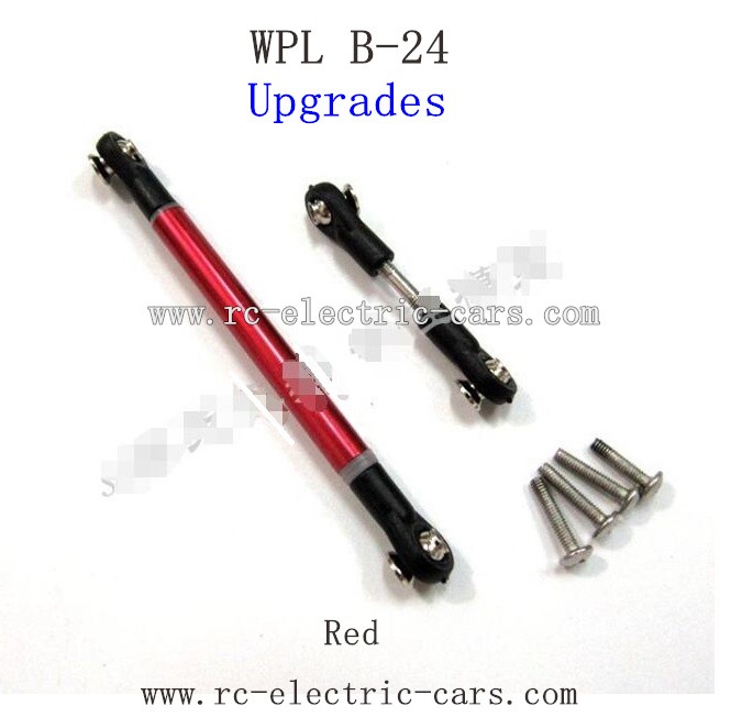 WPL B24 GAz-66 Upgrades-Red Metal Connect Rod Black Plastic Ball Head