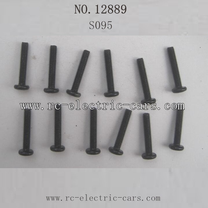 HBX 12889 Thruster parts Round Head Screw 3X16mm S095 12pcs