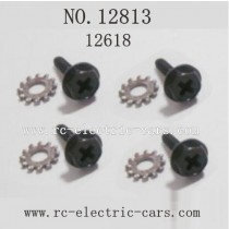 HBX 12813 CAR Survivor MT Parts-Wheel Lock Screws+Lock Pads 12618