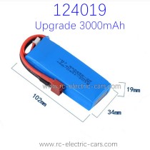 WLTOYS 124019 RC Car Upgrade Parts 7.4V 3000mAh Battery