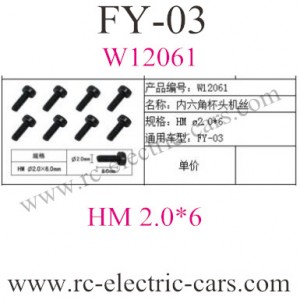 FEIYUE FY-03 Car cup head Screws