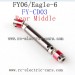 FeiYue FY06 Eagle-6 Car Upgrade Parts, Metal Rear Middle Wheel Transmission FY-CD03 Red Version