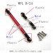 WPL B24 GAz-66 Upgrades Parts-Red Metal Connect Rod Black Plastic Ball Head
