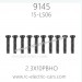 XINLEHONG Toys 9145 RC Truck Parts, Round Headed Screw 2.3X10PBHO 15-LS06
