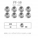 FEIYUE FY-10 Brave Parts, Flange Locknut XLF-1012, FY10 RC Racing Car