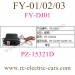 FeiYue FY-01 FY-02 FY-03 Cars Parts, Servo DJ01, Desert falcon monster Truck