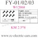 FeiYue FY-01 FY-02 FY-03 Cars Parts, Hexagon Flat head machine Screws W12068, Desert falcon monster Truck