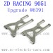 ZD Racing 9051 RAPTORS BX-16 RC Buggy Upgrade Parts-Aluminum Front Lower Arms 6391